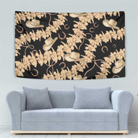 Vanuatu Cowboy Tapestry Seamless Straw Hats Hibiscus - Polynesian Pride