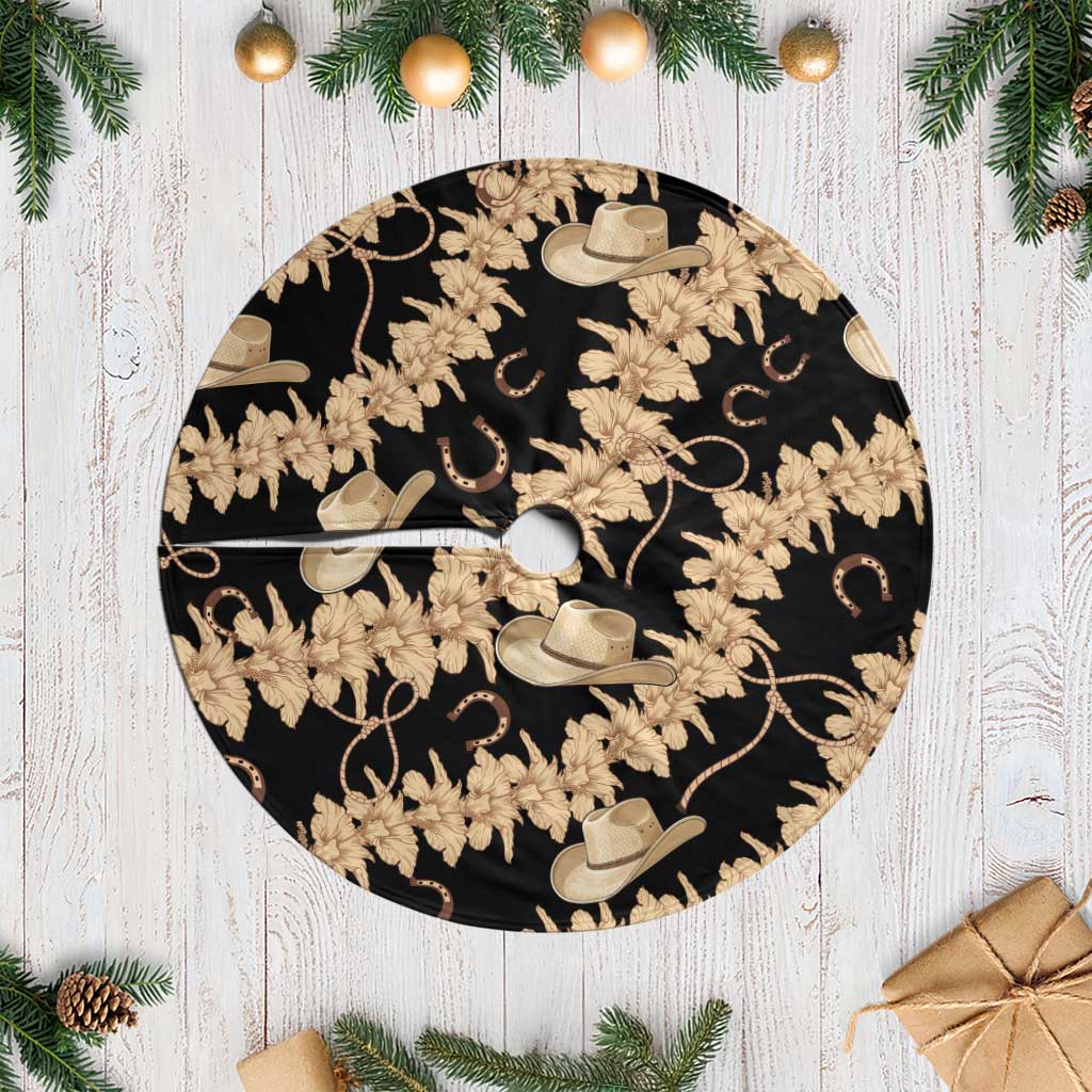 Vanuatu Cowboy Tree Skirt Seamless Straw Hats Hibiscus - Polynesian Pride