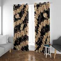 Vanuatu Cowboy Window Curtain Seamless Straw Hats Hibiscus - Polynesian Pride