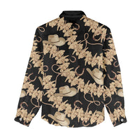 Vanuatu Cowboy Women Casual Shirt Seamless Straw Hats Hibiscus - Polynesian Pride