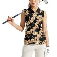 Vanuatu Cowboy Women Sleeveless Polo Shirt Seamless Straw Hats Hibiscus - Polynesian Pride