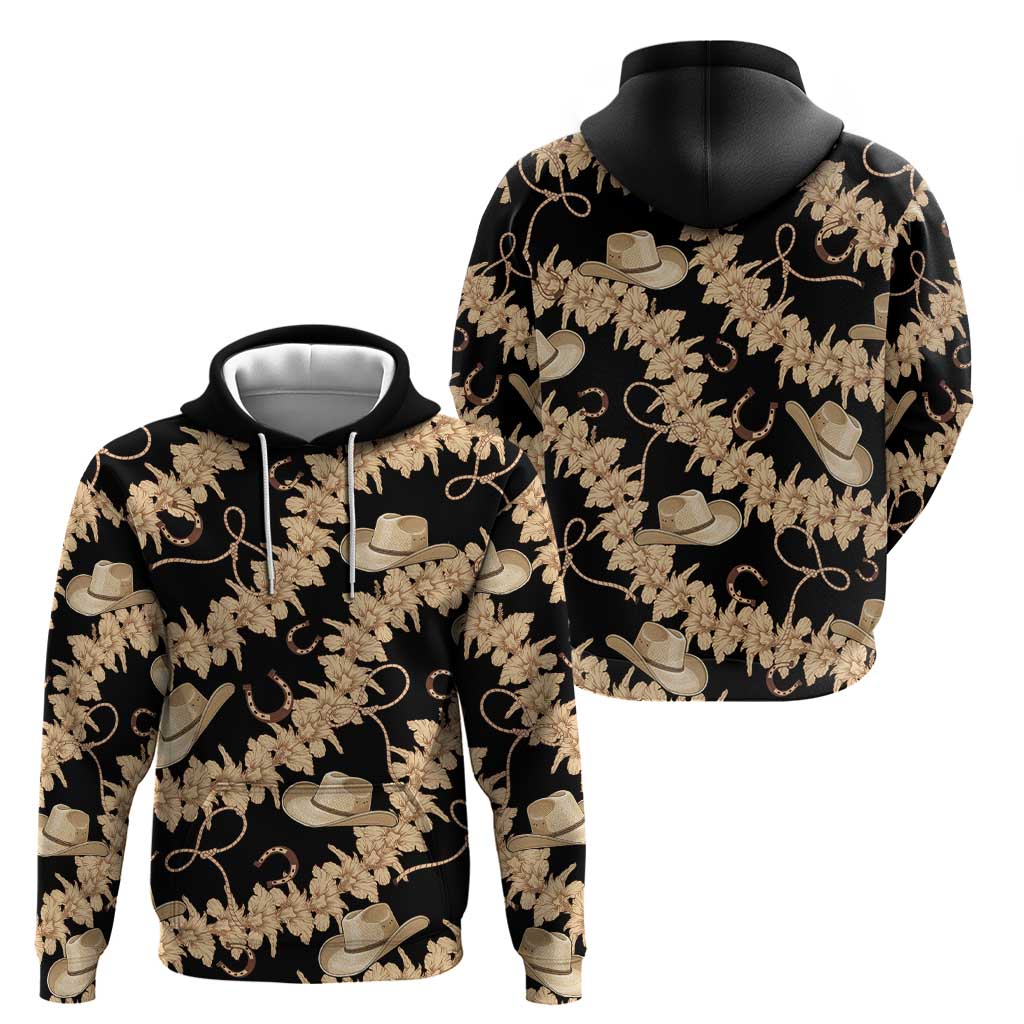 Vanuatu Cowboy Zip Hoodie Seamless Straw Hats Hibiscus - Polynesian Pride