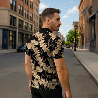 Vanuatu Cowboy Zipper Polo Shirt Seamless Straw Hats Hibiscus - Polynesian Pride