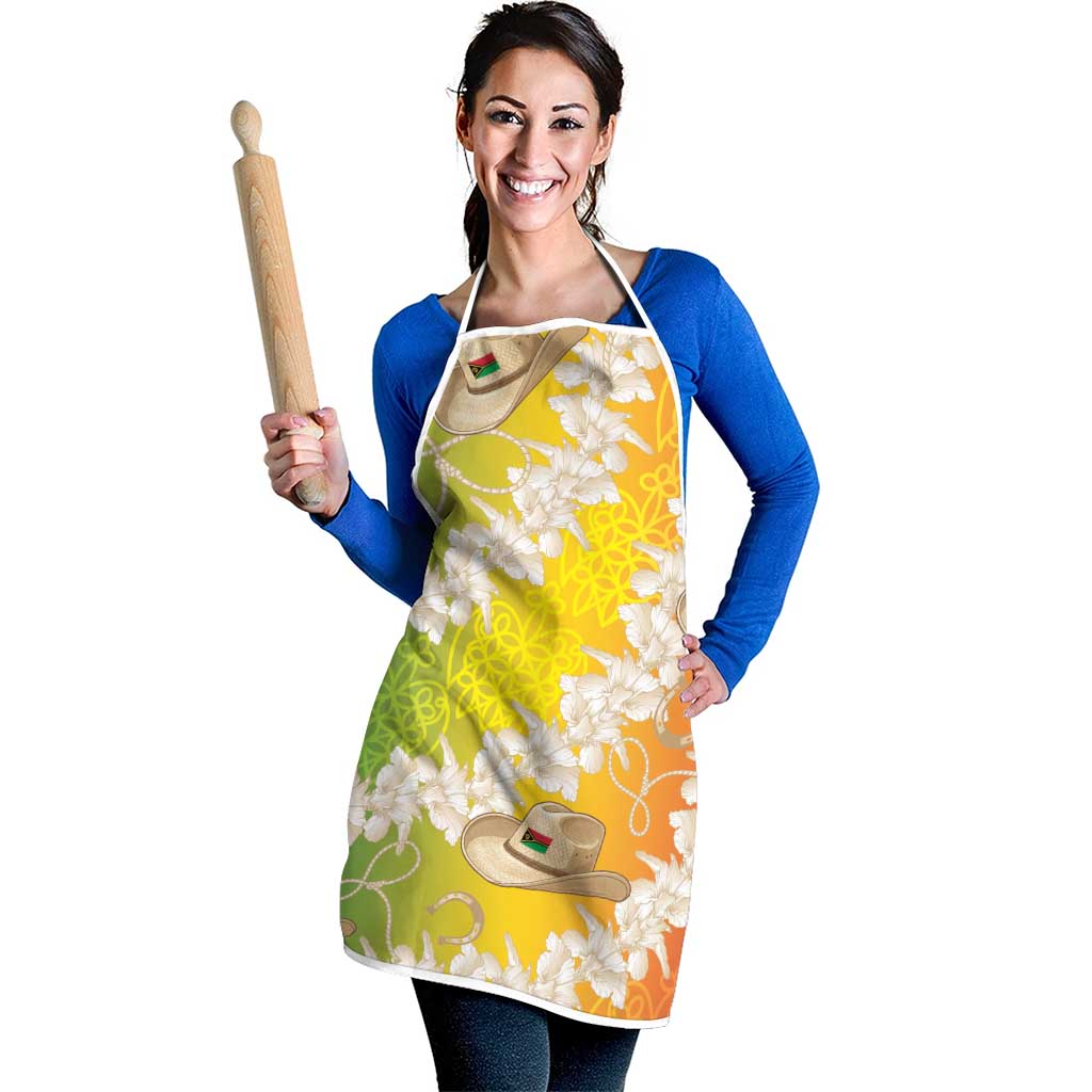 Vanuatu Cowboy Apron Straw Hats Hibiscus With Sand Drawing - Polynesian Pride