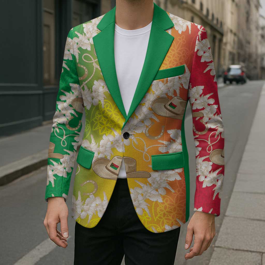 Vanuatu Cowboy Blazer Straw Hats Hibiscus With Sand Drawing - Polynesian Pride
