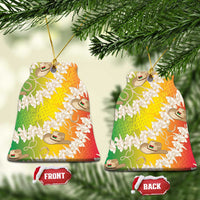 Vanuatu Cowboy Ceramic Ornament Straw Hats Hibiscus With Sand Drawing - Polynesian Pride