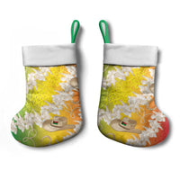 Vanuatu Cowboy Christmas Stocking Straw Hats Hibiscus With Sand Drawing - Polynesian Pride