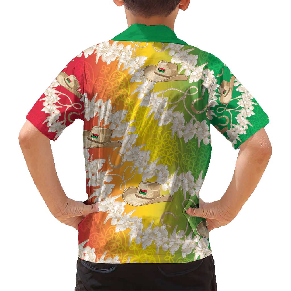 Vanuatu Cowboy Family Matching Long Sleeve Bodycon Dress and Hawaiian Shirt Straw Hats Hibiscus With Sand Drawing - Polynesian Pride