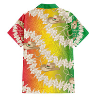 Vanuatu Cowboy Family Matching Short Sleeve Bodycon Dress and Hawaiian Shirt Straw Hats Hibiscus With Sand Drawing - Polynesian Pride