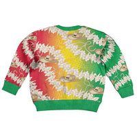 Vanuatu Cowboy Kid Ugly Christmas Sweater Straw Hats Hibiscus With Sand Drawing LT14 - Polynesian Pride