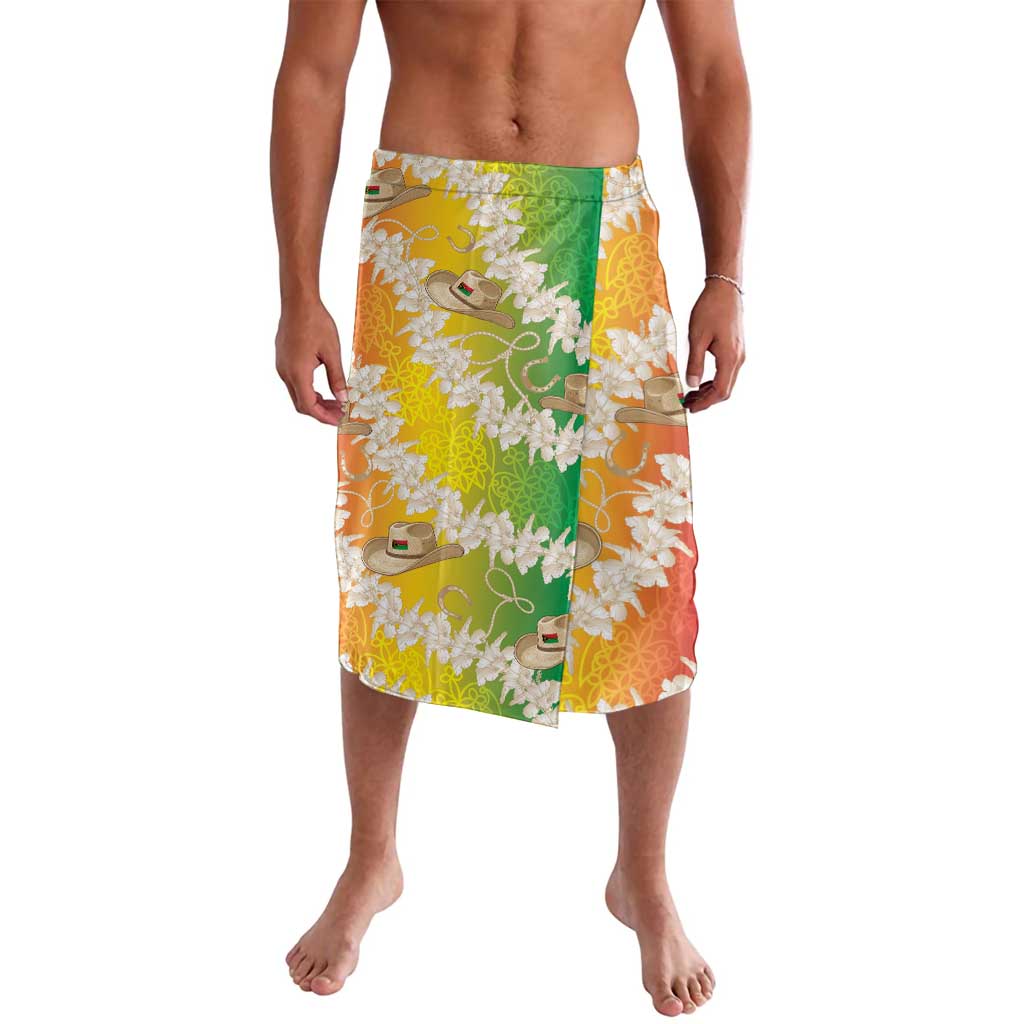 Vanuatu Cowboy Lavalava Straw Hats Hibiscus With Sand Drawing - Polynesian Pride