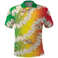 Vanuatu Cowboy Polo Shirt Straw Hats Hibiscus With Sand Drawing - Polynesian Pride