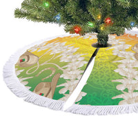 Vanuatu Cowboy Tree Skirt Straw Hats Hibiscus With Sand Drawing - Polynesian Pride