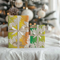 Vanuatu Cowboy Wrapping Paper Straw Hats Hibiscus With Sand Drawing - Polynesian Pride