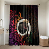 Vanuatu Boar Cowboy Bathroom Set Tusk Gradient Polynesian Pattern - Polynesian Pride