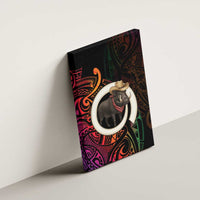 Vanuatu Boar Cowboy Canvas Wall Art Tusk Gradient Polynesian Pattern - Polynesian Pride