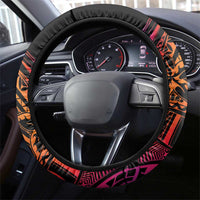 Vanuatu Boar Cowboy Steering Wheel Cover Tusk Gradient Polynesian Pattern - Polynesian Pride