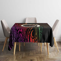 Vanuatu Boar Cowboy Tablecloth Tusk Gradient Polynesian Pattern - Polynesian Pride