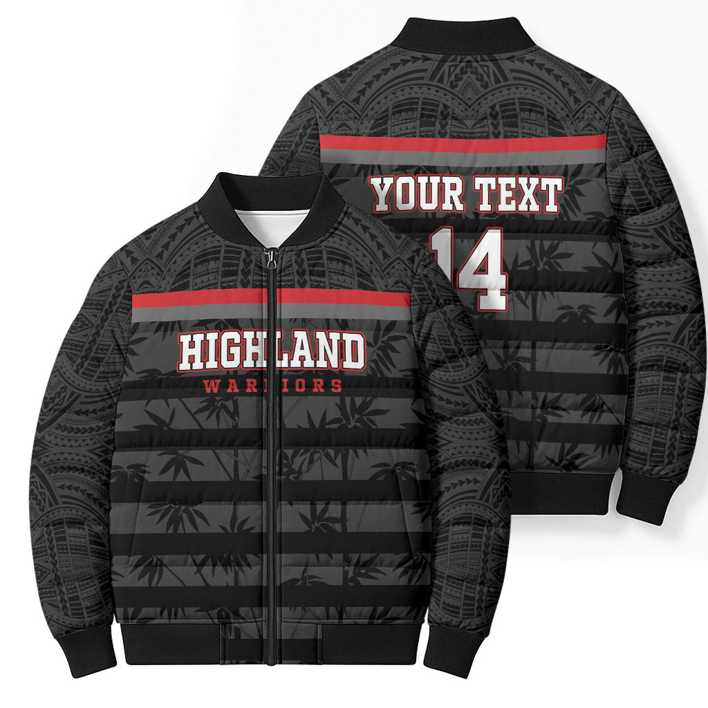 Fiji Naitasiri Rugby Custom Bomber Puffer Jacket Go Highland Warriors LT14 - Polynesian Pride