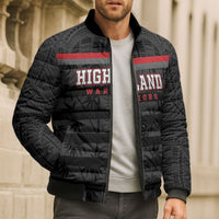Fiji Naitasiri Rugby Custom Bomber Puffer Jacket Go Highland Warriors LT14 - Polynesian Pride