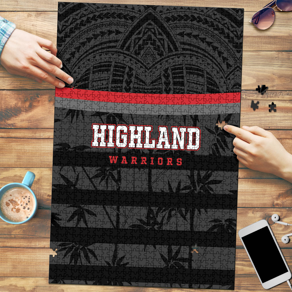 Fiji Naitasiri Rugby Puzzle Go Highland Warriors LT14 Black - Polynesian Pride