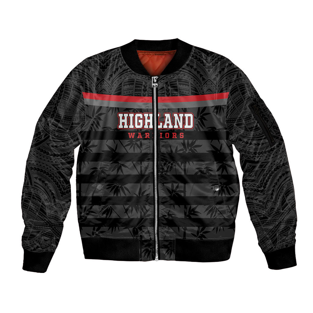 Fiji Naitasiri Rugby Custom Sleeve Zip Bomber Jacket Go Highland Warriors