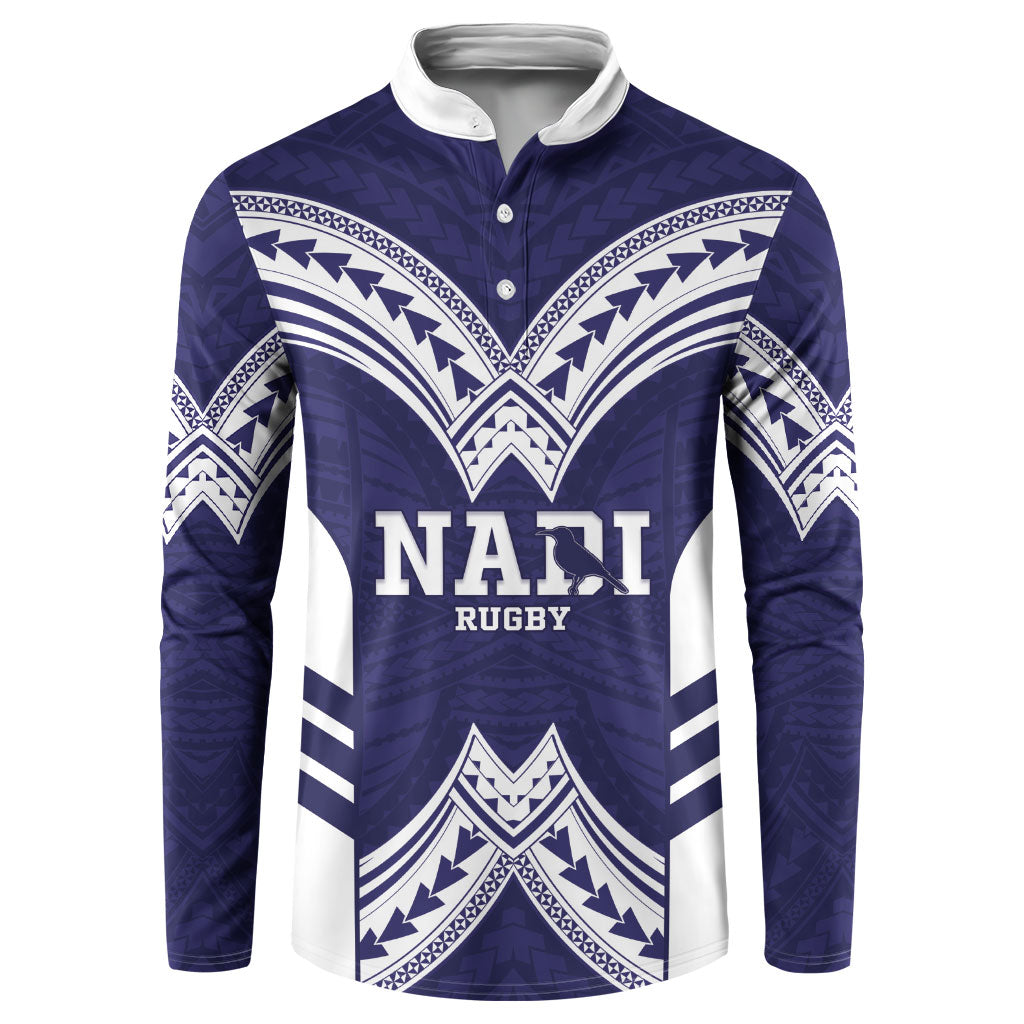 Fiji Nadi Rugby Custom Button Sweatshirt Kikau O Nadi Ko