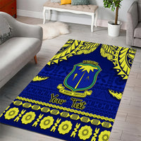 Personalised Fiji Natabua High School Area Rug Fijian Tapa Pattern LT14 - Polynesian Pride