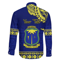 Personalised Fiji Natabua High School Family Matching Long Sleeve Bodycon Dress and Hawaiian Shirt Fijian Tapa Pattern LT14 - Polynesian Pride