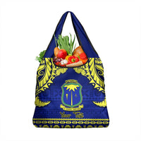 Personalised Fiji Natabua High School Grocery Bag Fijian Tapa Pattern