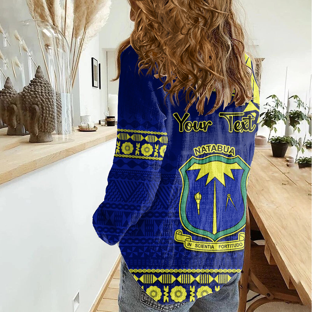 Personalised Fiji Natabua High School Women Casual Shirt Fijian Tapa Pattern LT14 - Polynesian Pride