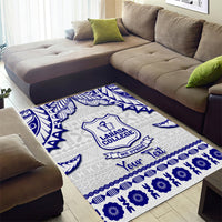 Personalised Fiji Labasa College Area Rug Fijian Tapa Pattern LT14 - Polynesian Pride