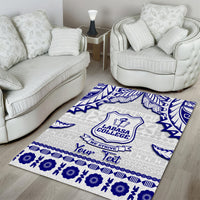 Personalised Fiji Labasa College Area Rug Fijian Tapa Pattern LT14 - Polynesian Pride