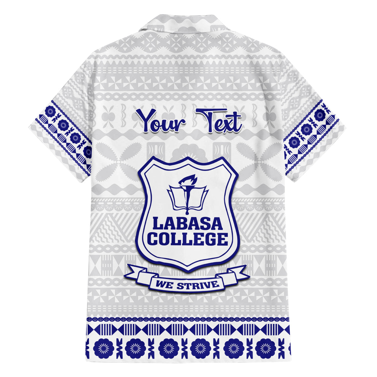 Personalised Fiji Labasa College Family Matching Long Sleeve Bodycon Dress and Hawaiian Shirt Fijian Tapa Pattern LT14 - Polynesian Pride