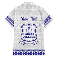 Personalised Fiji Labasa College Family Matching Long Sleeve Bodycon Dress and Hawaiian Shirt Fijian Tapa Pattern LT14 - Polynesian Pride