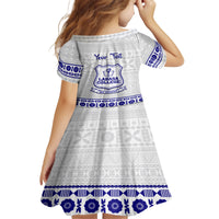 Personalised Fiji Labasa College Family Matching Puletasi Dress and Hawaiian Shirt Fijian Tapa Pattern LT14 - Polynesian Pride