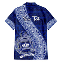 Personalised Fiji Queen Victoria School Family Matching Long Sleeve Bodycon Dress and Hawaiian Shirt Fijian Tapa Pattern LT14 - Polynesian Pride