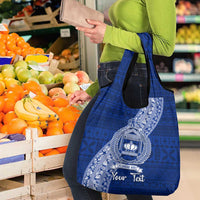 Personalised Fiji Queen Victoria School Grocery Bag Fijian Tapa Pattern