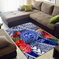 Personalised Samoana High School Area Rug American Samoa Schools Polynesian Tropical Flowers LT14 - Polynesian Pride