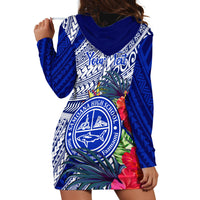 Personalised Samoana High School Hoodie Dress American Samoa Schools Polynesian Tropical Flowers LT14 - Polynesian Pride