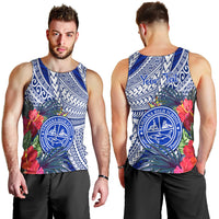 Personalised Samoana High School Men Tank Top American Samoa Schools Polynesian Tropical Flowers LT14 - Polynesian Pride