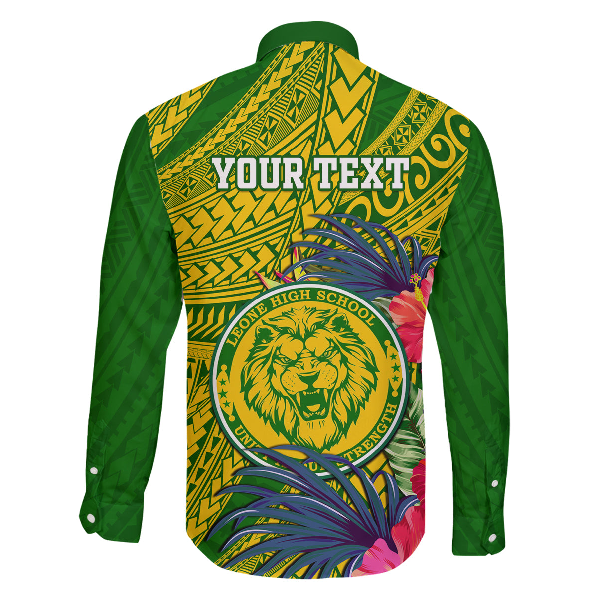 Personalised Leone High School Family Matching Tank Maxi Dress and Hawaiian Shirt American Samoa Schools Polynesian Tropical Flowers LT14 - Polynesian Pride