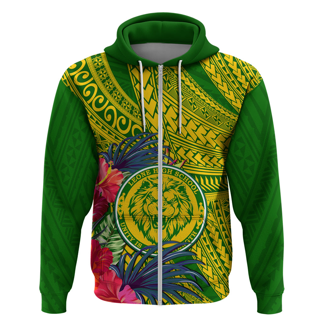 Personalised Leone High School Hoodie American Samoa Schools Polynesian Tropical Flowers LT14 - Polynesian Pride