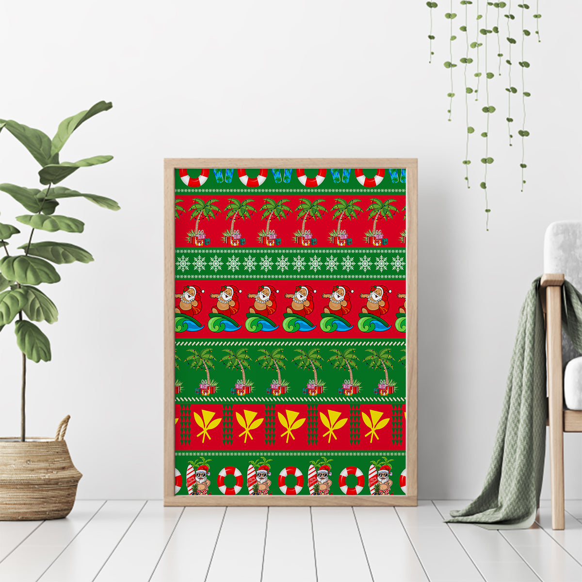 Hawaii Christmas Canvas Wall Art Mele Kalikimaka LT14 - Polynesian Pride