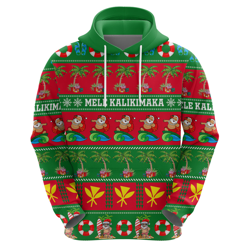 Personalised Hawaii Christmas Hoodie Mele Kalikimaka LT14 - Polynesian Pride