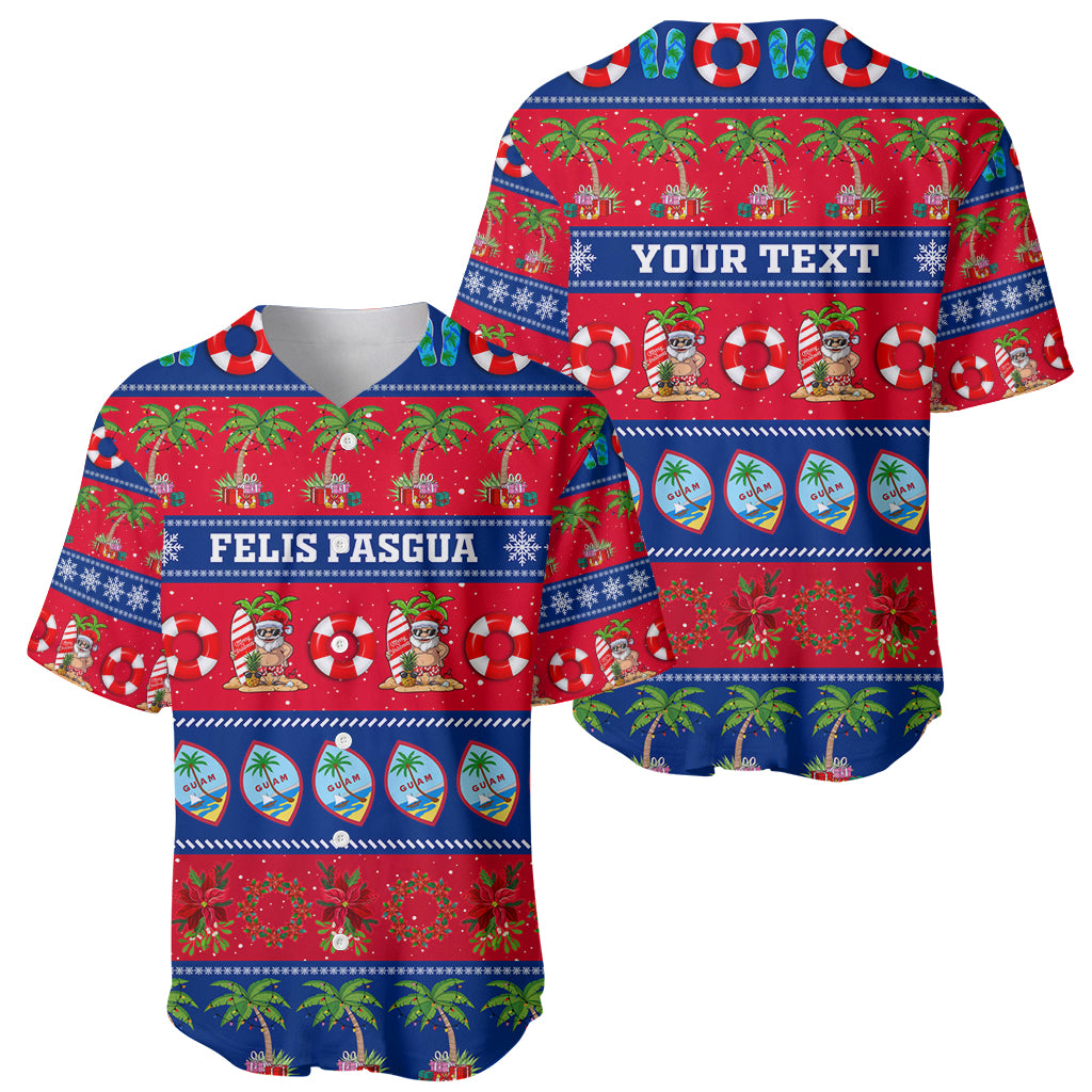 Personalised Guam Christmas Baseball Jersey Felis Pasgua LT14 - Polynesian Pride