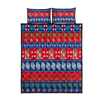 Guam Christmas Quilt Bed Set Felis Pasgua LT14 Blue - Polynesian Pride