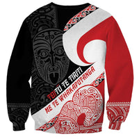 Toitu Te Tiriti Me Te Whakaputanga Sweatshirt Maori Wahaika With Haka Face