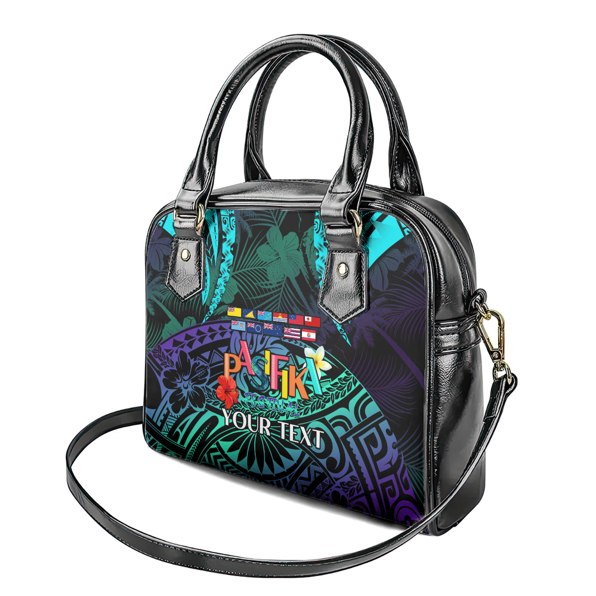 Personalised Pasifika Festival Auckland Shoulder Handbag 2024 Pacific Islands Polynesian Pattern LT14 - Polynesian Pride
