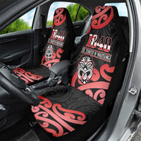 New Zealand 1840 Waitangi Day Car Seat Cover Aotearoa Haka Mask - Red Version